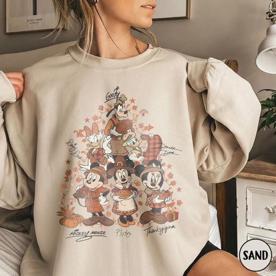 Discover Mickey Thanksgiving Sweatshirt, Disney Fall Friends Shirt, Pumpkin Season Sweater, Happy Thanksgiving T-Shirt
