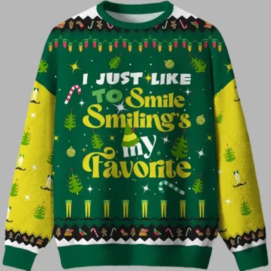 Discover I Just Like To Smile Ugly Christmas Sweater , Ugly Christmas 2025
