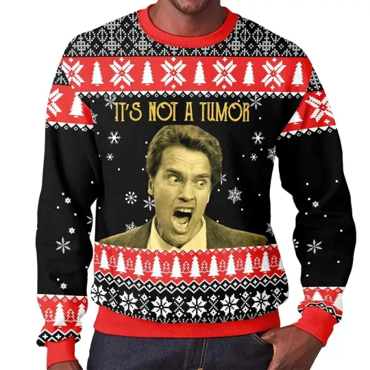 Discover Arnold Schwarzenegger Kindergarten Cop It’s Not A Tumor Ugly Christmas Sweater