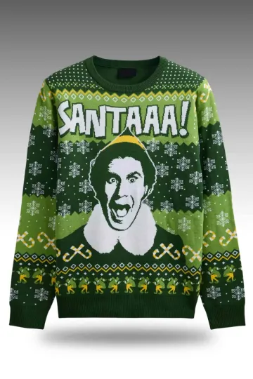 Discover Elf Fairisle Green Ugly Christmas Sweater 2025 , HOT  Ugly Sweater Christmas