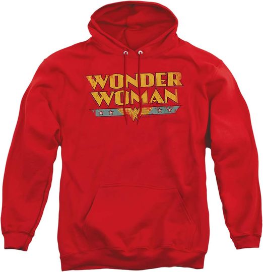 DC Comics Men's Wonder Woman Logo Hooded, Gift For Fans