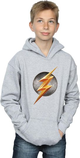 DC Comics Boys Justice League Movie Flash Emblem Hoodie, Gift For Fans