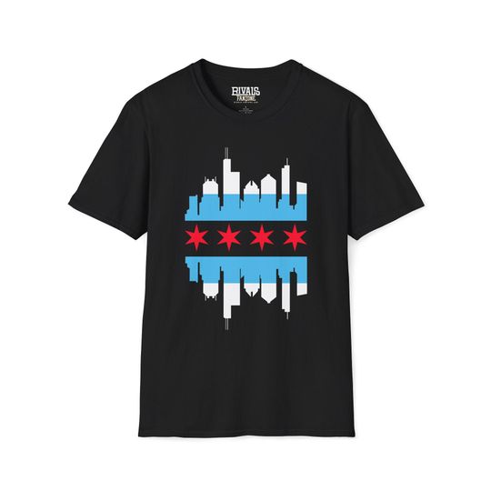 Discover Chicago Skyline T-Shirt for Women and Men, Souvenir Gift, Christmas Present, Chicago Pride