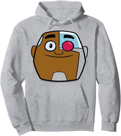 Discover DC Comics Teen Titans Go! Cyborg Big Face Pullover Hoodie