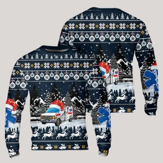 Discover Ambulance Christmas Ugly Sweater , Ugly Christmas 2025