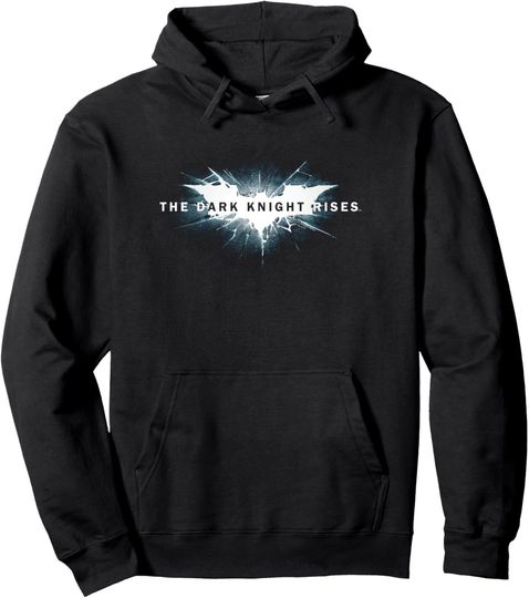 Discover Batman Dark Knight Rises Cracked Bat Logo Pullover Hoodie Pullover Hoodie