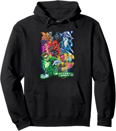 Discover Green Lantern Blackest Group Pullover Hoodie