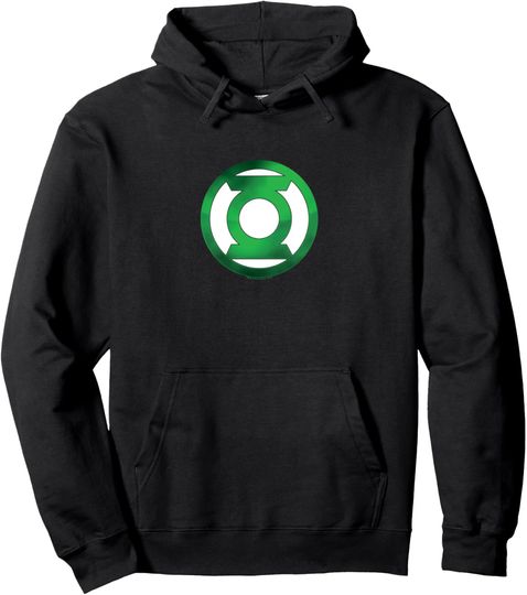 Discover Green Lantern Green Chrome Logo Pullover Hoodie Pullover Hoodie