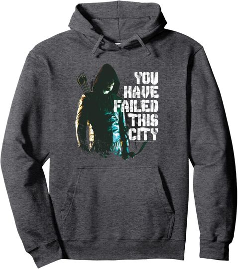 Discover DC Comics Arrow You Have Failed Adult Unisex Grey Small Hoodie