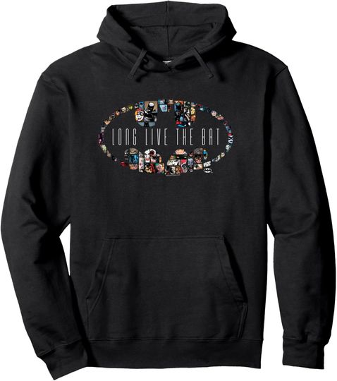 Batman 80 Years Long Live the Bat Shield Logo Pullover Hoodie, Gift For Fans