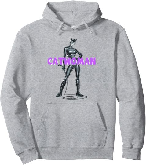 DC Comics Catwoman Simple Portrait Pullover Hoodie, Gift For Fans