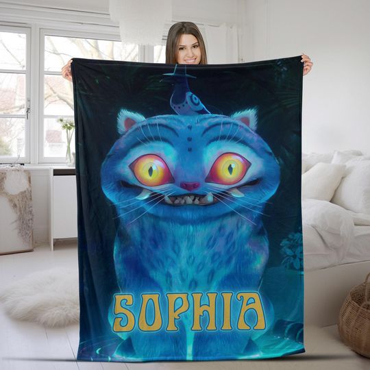 Discover Personalized Demon Hunter Blanket, Personalized Name Girls Throw Blanket, Custom Soft Warm Gift for Huntrix Fans JCR310