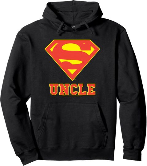 Discover DC Comics Superman Super Uncle Chest Logo Pullover Hoodie