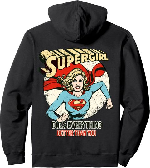 DC Supergirl Text Better Than You Pullover Hoodie, Gift For Fans