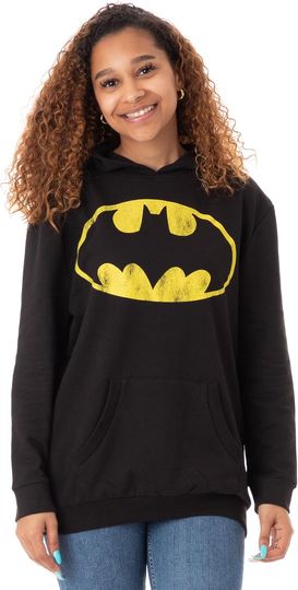Discover Official Batman Distressed Logo Women's Hoodie, Gift For Fans