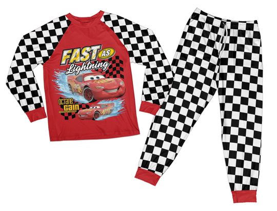 Discover Piston Cup Ddisney Car Pajama Llightning McQueen Pajama Family Matching Pajama McQueen Sleepwear Llightning McQueen Party Outfit For Kids