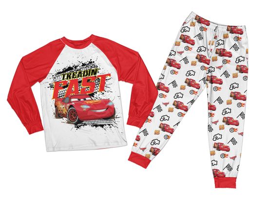 Discover Piston Cup Ddisney Car Pajama Llightning McQueen Pajama Family Matching Pajama McQueen Sleepwear Llightning McQueen Party Outfit For Kids