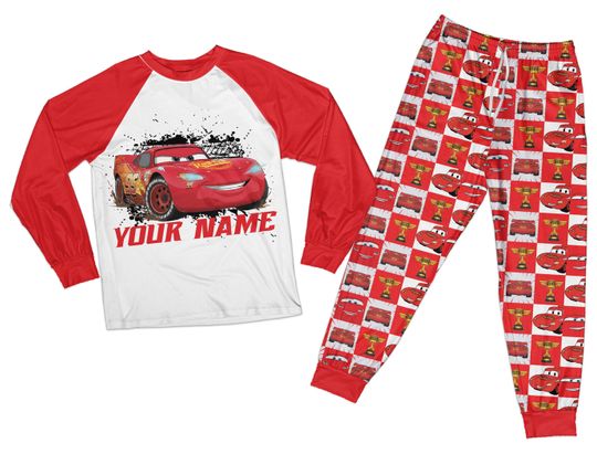 Discover Piston Cup Ddisney Car Pajama Llightning McQueen Pajama Family Matching Pajama McQueen Sleepwear Llightning McQueen Party Outfit For Kids