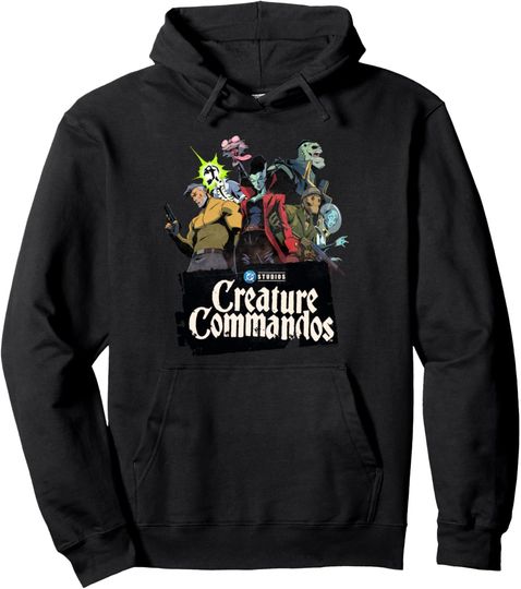 Discover DC Comics Creature Commandos Group Pose Unisex-Adult Black Small Hoodie, Gift For Fans