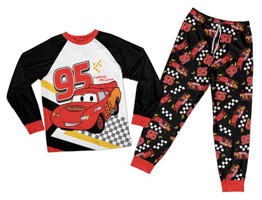 Discover Piston Cup Ddisney Car Pajama Llightning McQueen Pajama Family Matching Pajama McQueen Sleepwear Llightning McQueen Party Outfit For Kids