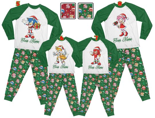Discover Christmas Sonic the Hedgehog Pajama Sonic Pajama Sonic Family Matching Pajama Sonic Birthday Sleepwear Sonic Party Outfit For Kid Sonic Fan