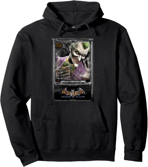 Discover Batman: Arkham Asylum Joker Pullover Hoodie, Gift For Fans