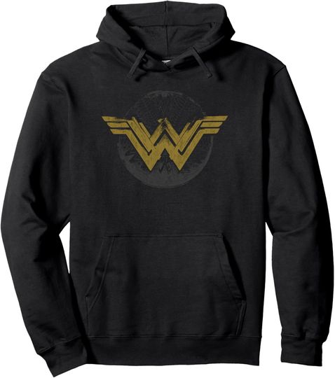 Wonder Woman Movie Distressed Logo Pullover Hoodie Pullover Hoodie, Gift For Fans