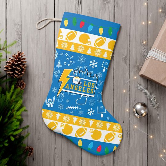 Discover Los Angeles Football Christmas Santa Stocking, Holiday Gifts for Sports Fans, Gifts for Him, Gifts for Her