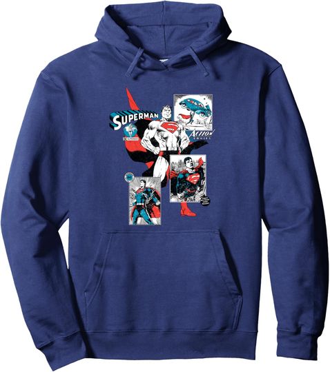 Discover DC Comics Superman The Steel Man Classic Magazine Style Art Pullover Hoodie, Gift For Fans