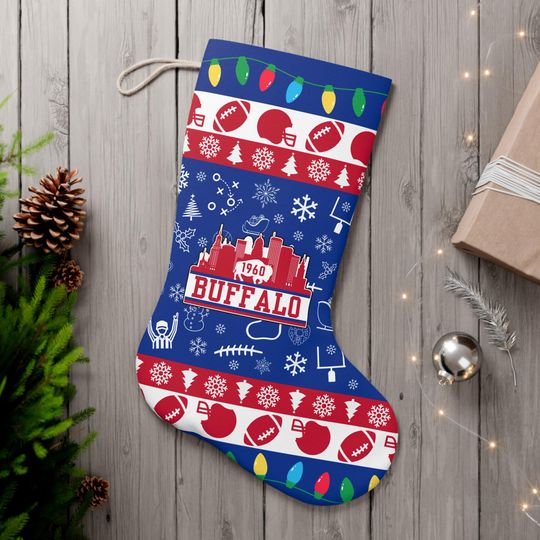 Discover Buffalo Football Christmas Santa Stocking, Holiday Gifts for Sports Fans, Gifts for Him, Gifts for Her