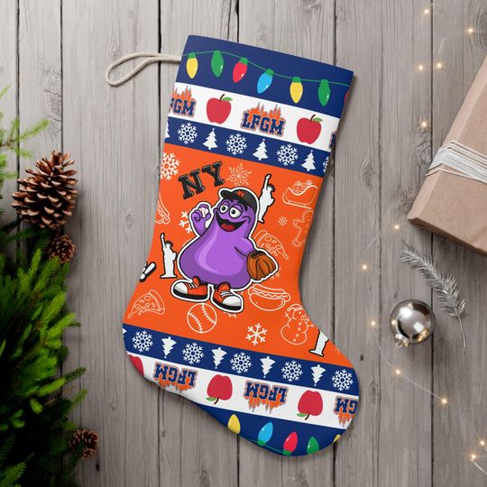 Discover New York Football Christmas Santa Stocking, Holiday Gifts for Sports Fans, Gifts for Him, Gifts for Her
