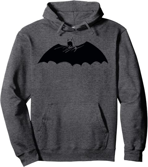 DC Comics Batman Side Portrait Logo Pullover Hoodie, Gift For Fans