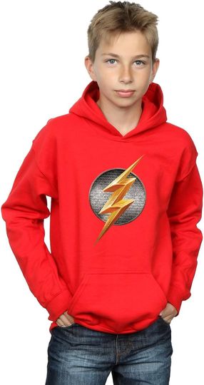 Discover DC Comics Boys Justice League Movie Flash Emblem Hoodie, Gift For Fans