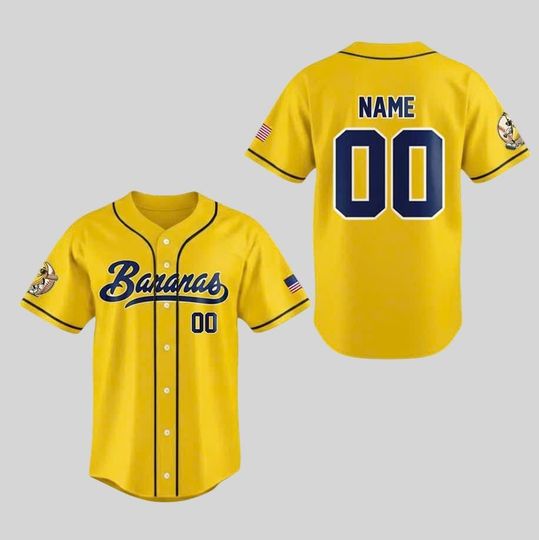 Discover Personalized Bananas Team Baseball Jersey, Funny Bananas Jersey,  Let's Go Bananas Jersey, Custom Team Name Number, Gift For Savannah Fan
