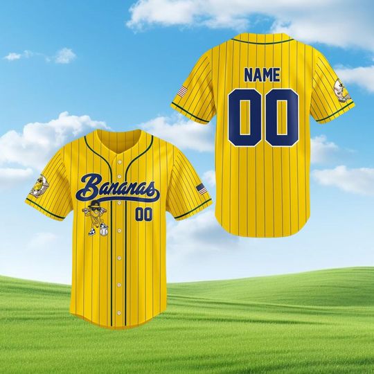 Discover Personalized Bananas Baseball Jersey, Funny Bananas Jersey, Let's Go Bananas Jersey, Custom Name Number, Gift For Savannah Fan