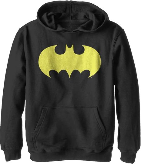Discover DC Comics Kids' Batman Bat Logo Ten Youth Pullover Hoodie