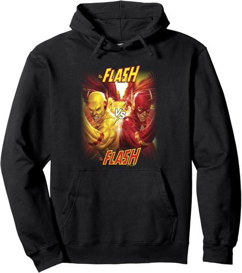 DC Comics The Flash vs Reverse Flash Comic Hero Poster Pullover Hoodie, Gift For Fans
