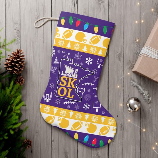 Discover Minnesota Football Christmas Santa Stocking, Festive All Over Print Ugly Sweater, Gifts for Him, Gifts for Her, Holiday, Sports Fans