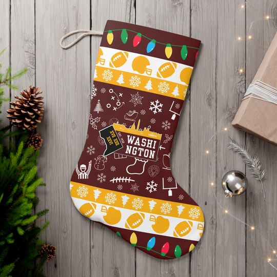 Discover Washington D.C. Football Christmas Santa Stocking, Festive Ugly Sweater, Gifts for Him, Gifts for Her, Holiday, Sports Fan, D.C.