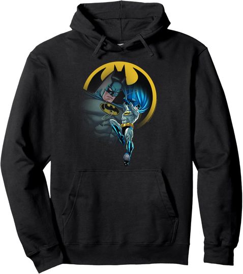 DC Comics Batman Bat Signal Mashup Pullover Hoodie, Gift For Fans