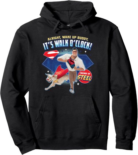 DC League of Super-Pets Friends of Steel Krypto and Superman Pullover Hoodie, Gift For Fans