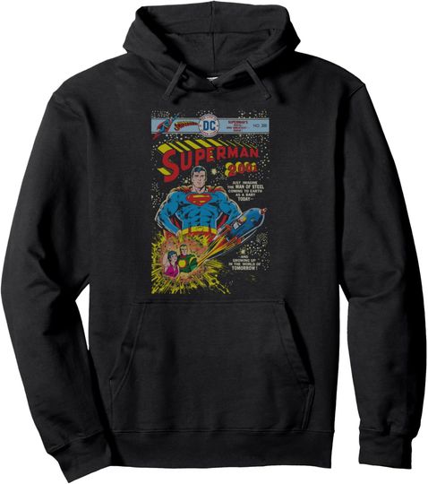 Discover DC Comics Superman 2001 #300 Retro Comic Cover Pullover Hoodie, Gift For Fans