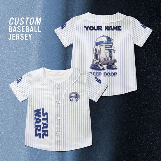Discover Star Wars R2D2 Customized Baseball Jersey, Disney Star Wars Droid shirt, R2D2 Beep Boop Jersey, R2D2 Droid Star Wars Disney Trip Shirt