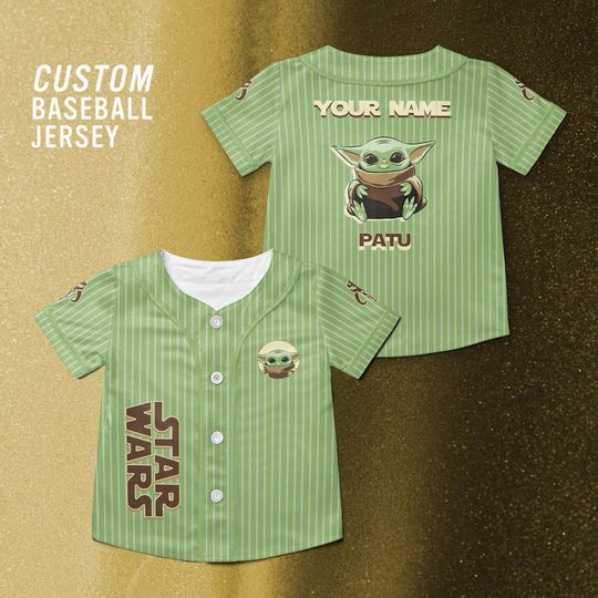 Discover Star Wars Baby Yodaa Customized Baseball Jersey, Disney Star Wars shirt, Baby Yodaa Grogu Jersey, Grogu Patu Star Wars Disney Trip Shirt
