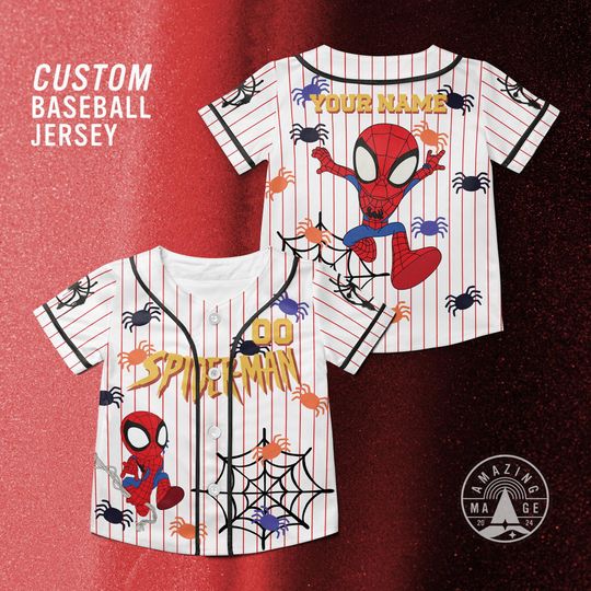 Discover Spider Man Spider Web Marvel Superheroes Baseball Jersey, Disney Marvel Comics Shirt, Spiderman Marvel Avengers Disney Trip Shirt