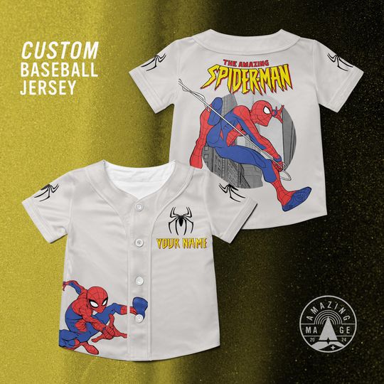 Discover The Amazing Spiderman Marvel Superheroes Baseball Jersey, Disney Marvel Comics Shirt, Spiderman Marvel Avengers Disney Trip Shirt