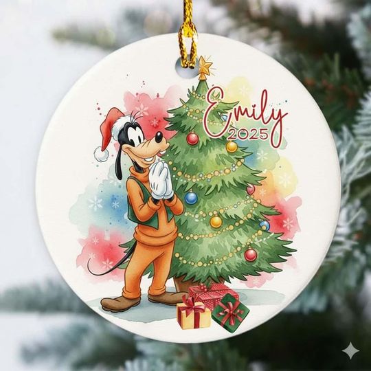 Discover Custom Disney Goofy Christmas Ornament, Baby's First Christmas Ornament 2025, Christmas Keepsake, Disney Christmas, Girl Christmas Ornament