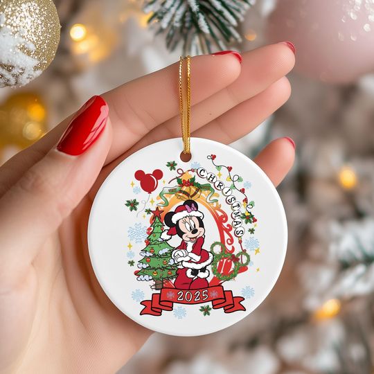 Discover Very Merry Christmas 2025 Disney Character Ornament: Mickey Mouse And Friends Xmas Holiday Deecor