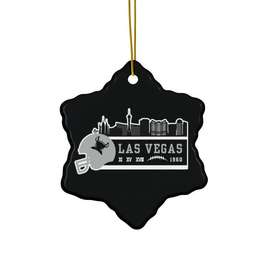 Discover Las Vegas Ceramic Christmas Ornament, Xmas Mascot Tree Gift, Gifts for Him, Gifts for Her, LV Sports Fans, Snowflake Heart Star