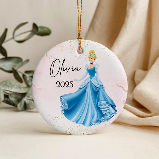 Discover Cinde Christmas Ornament, Custom Xmas Princess Cinde Ornament, Kids Christmas Ornament, Disney Named Birthday Girl Decor -Brittany
